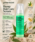 Intensīvi kopjošs, neizskalojams matu serums ar kaņepju sēklu eļļu, kolagēnu un biotīnu. 100ml